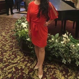 Jessica Simpson Orange Cold Shoulder Dress